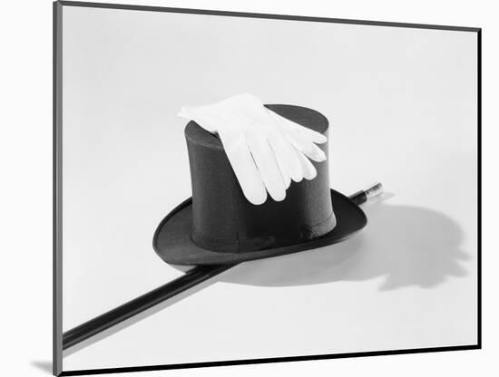 Top Hat, Cane and Gloves-null-Mounted Photographic Print