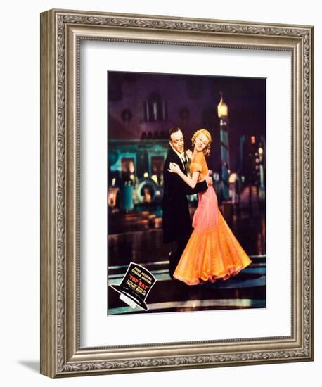 Top Hat, L-R: Fred Astaire, Ginger Rogers on Jumbo Lobbycard, 1935-null-Framed Premium Giclee Print