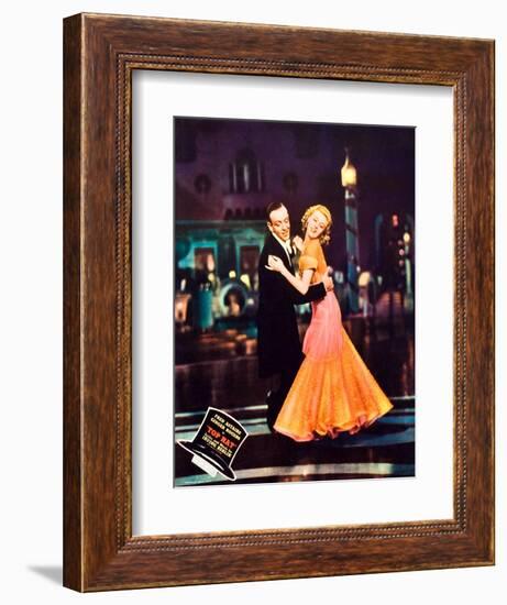 Top Hat, L-R: Fred Astaire, Ginger Rogers on Jumbo Lobbycard, 1935-null-Framed Premium Giclee Print