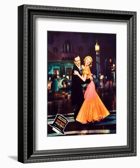 Top Hat, L-R: Fred Astaire, Ginger Rogers on Jumbo Lobbycard, 1935-null-Framed Premium Giclee Print