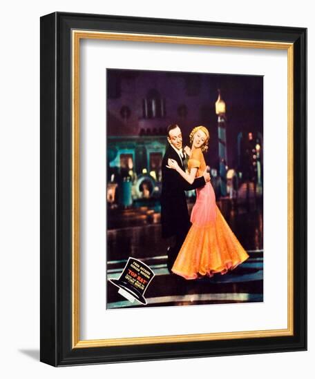 Top Hat, L-R: Fred Astaire, Ginger Rogers on Jumbo Lobbycard, 1935-null-Framed Premium Giclee Print