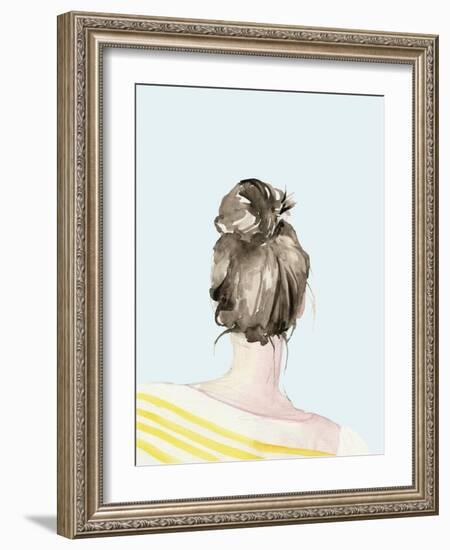 Top Knot Sailor Stripes I-Jennifer Parker-Framed Art Print