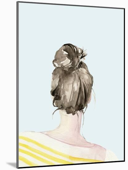 Top Knot Sailor Stripes I-Jennifer Parker-Mounted Art Print