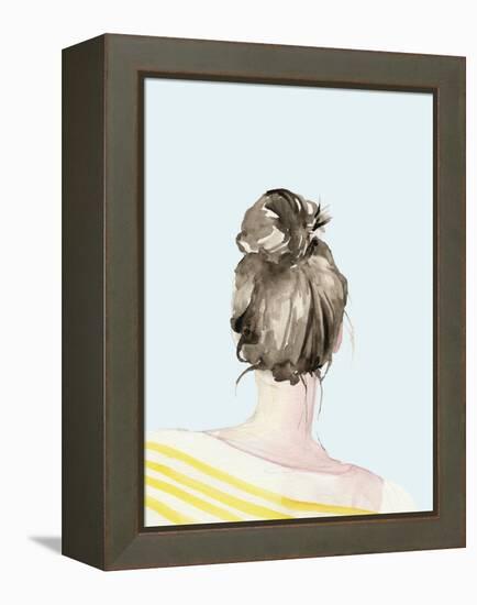 Top Knot Sailor Stripes I-Jennifer Parker-Framed Stretched Canvas