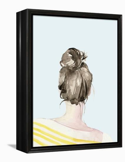 Top Knot Sailor Stripes I-Jennifer Parker-Framed Stretched Canvas