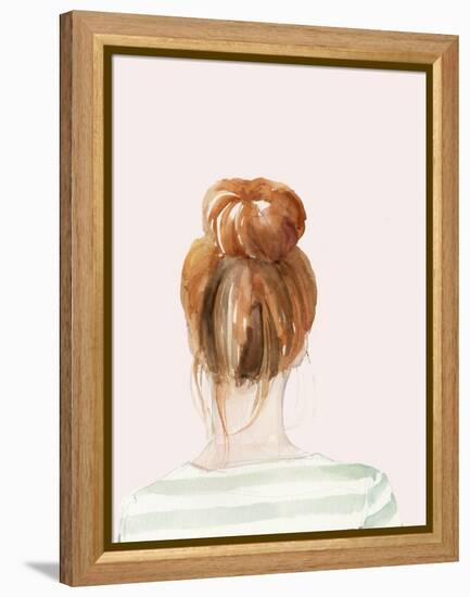 Top Knot Sailor Stripes II-Jennifer Parker-Framed Stretched Canvas