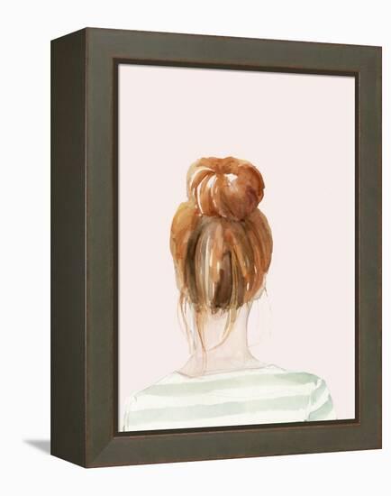 Top Knot Sailor Stripes II-Jennifer Parker-Framed Stretched Canvas