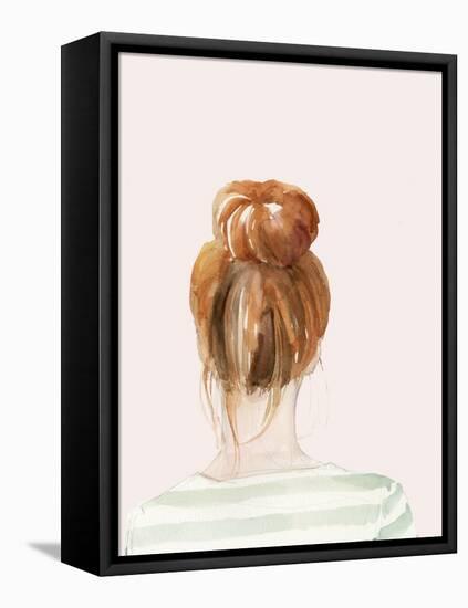 Top Knot Sailor Stripes II-Jennifer Parker-Framed Stretched Canvas