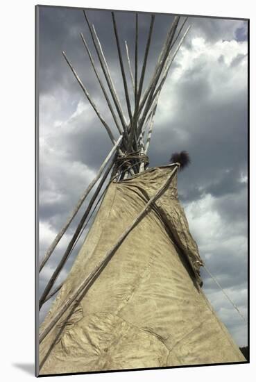 Top of a Tipi Made of Buffalo Hide, Wicoti Living History Lakota Encampment, Black Hills, SD-null-Mounted Photographic Print