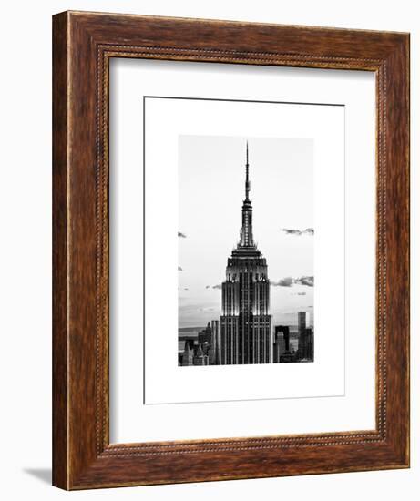 Top of Empire State Building, Manhattan, New York, White Frame, Full Size Photography-Philippe Hugonnard-Framed Art Print