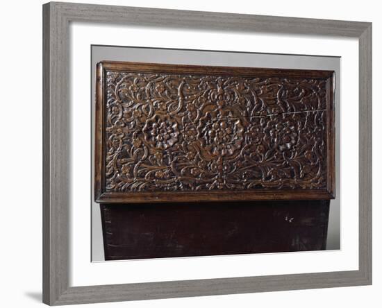 Top of Finely Carved Walnut Trunk, France, Early 17th Century-null-Framed Giclee Print