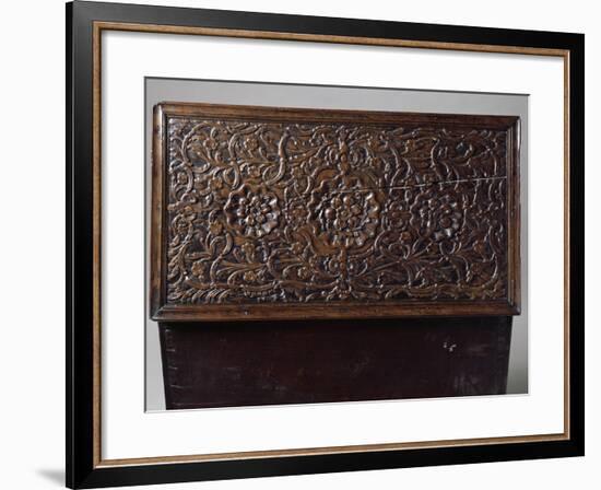 Top of Finely Carved Walnut Trunk, France, Early 17th Century-null-Framed Giclee Print