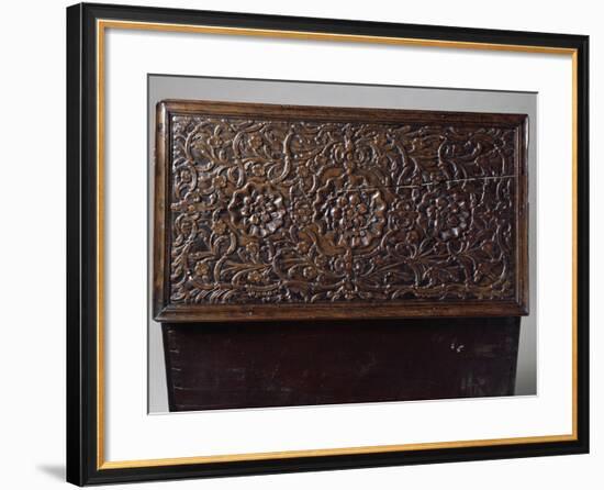 Top of Finely Carved Walnut Trunk, France, Early 17th Century-null-Framed Giclee Print