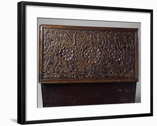 Top of Finely Carved Walnut Trunk, France, Early 17th Century-null-Framed Giclee Print