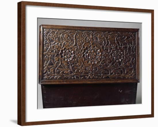 Top of Finely Carved Walnut Trunk, France, Early 17th Century-null-Framed Giclee Print