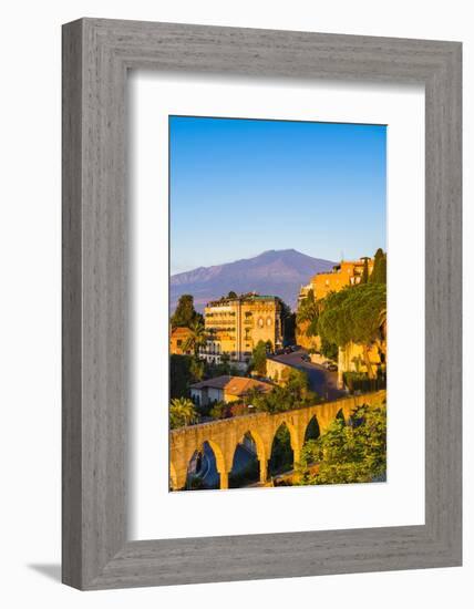 Top of Mount Etna Volcano at Sunrise Rising Above Taormina, Sicily, Italy, Mediterranean, Europe-Matthew Williams-Ellis-Framed Photographic Print