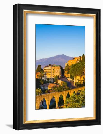 Top of Mount Etna Volcano at Sunrise Rising Above Taormina, Sicily, Italy, Mediterranean, Europe-Matthew Williams-Ellis-Framed Photographic Print