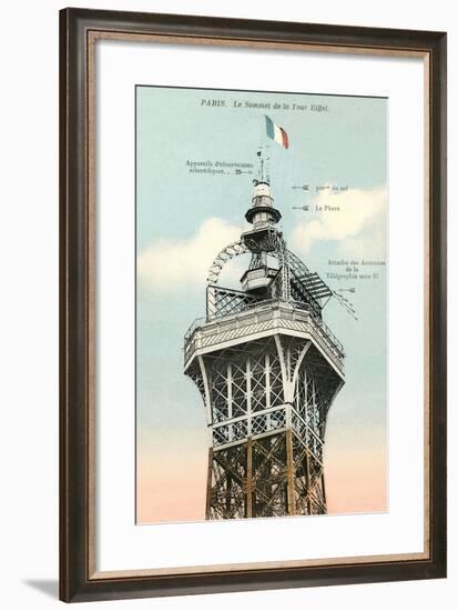 Top of the Eiffel Tower-null-Framed Art Print