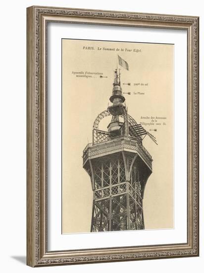 Top of the Eiffel Tower-null-Framed Art Print