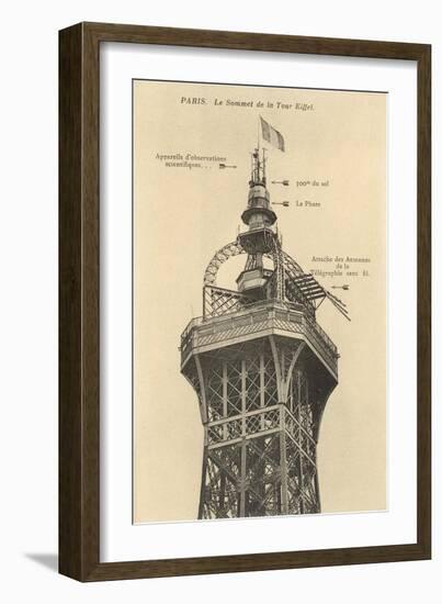 Top of the Eiffel Tower-null-Framed Art Print