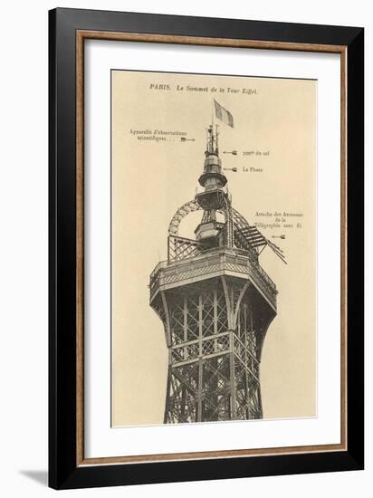 Top of the Eiffel Tower-null-Framed Premium Giclee Print