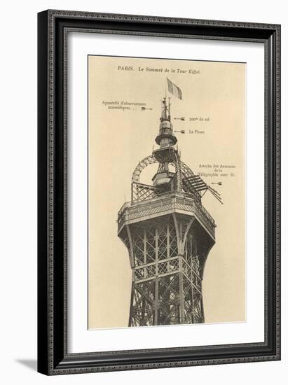 Top of the Eiffel Tower-null-Framed Premium Giclee Print