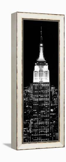 Top of the Empire State Building and One World Trade Center by Night, Manhattan, New York City-Philippe Hugonnard-Framed Premier Image Canvas