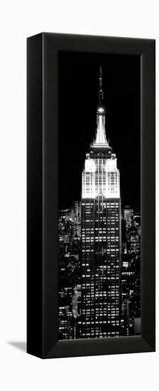 Top of the Empire State Building and One World Trade Center by Night, Manhattan, New York City-Philippe Hugonnard-Framed Premier Image Canvas