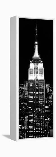 Top of the Empire State Building and One World Trade Center by Night, Manhattan, New York City-Philippe Hugonnard-Framed Premier Image Canvas