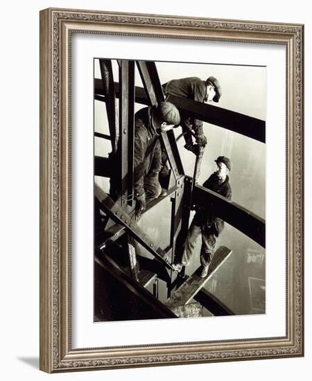 Top of the Mooring Mast, Empire State Building-Lewis Wickes Hine-Framed Giclee Print