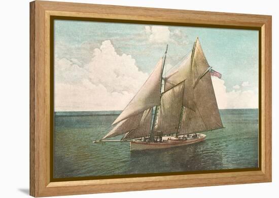 Top-Sail Schooner-null-Framed Stretched Canvas