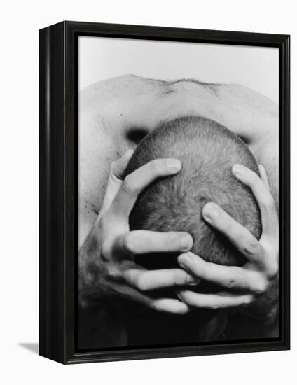 Top View of Man Clutching His Head-Eric O'Connell-Framed Premier Image Canvas