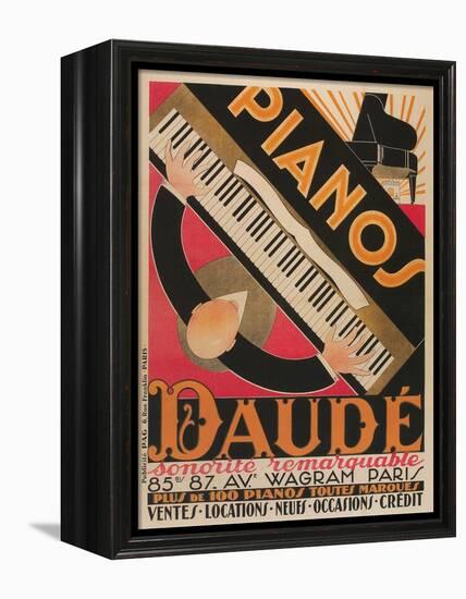 Top View of Piano Keyboard-null-Framed Stretched Canvas