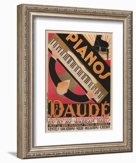 Top View of Piano Keyboard-null-Framed Premium Giclee Print