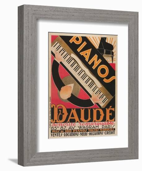 Top View of Piano Keyboard-null-Framed Premium Giclee Print