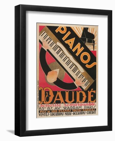 Top View of Piano Keyboard-null-Framed Premium Giclee Print