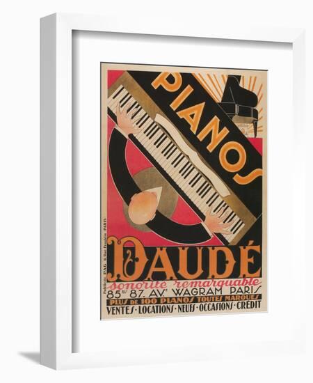 Top View of Piano Keyboard-null-Framed Premium Giclee Print