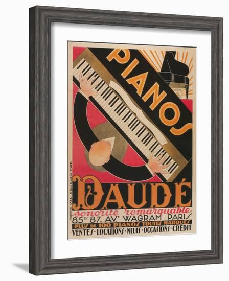 Top View of Piano Keyboard-null-Framed Premium Giclee Print