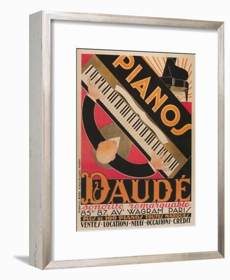 Top View of Piano Keyboard-null-Framed Premium Giclee Print
