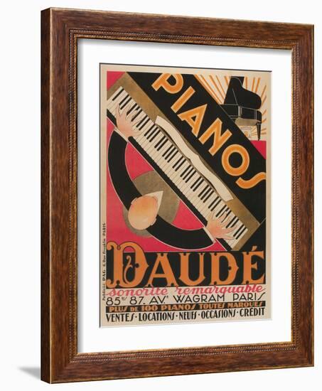 Top View of Piano Keyboard-null-Framed Art Print