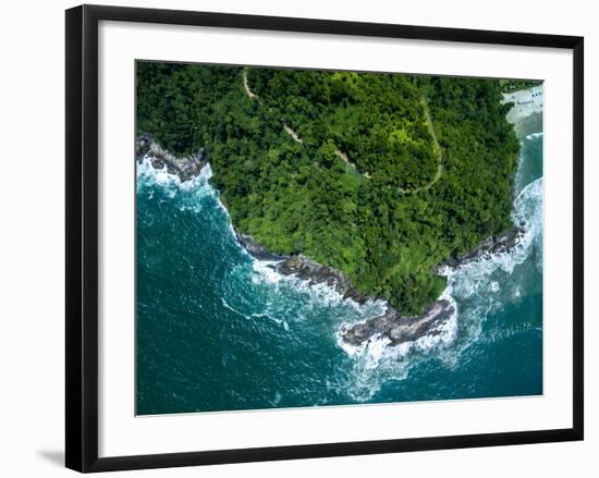 Top View of Rocks in Camburi Beach, Sao Paulo, Brazil-Gustavo Frazao-Framed Photographic Print