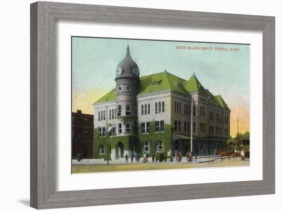 Topeka, Kansas - Rock Island Depot Exterior View-Lantern Press-Framed Art Print