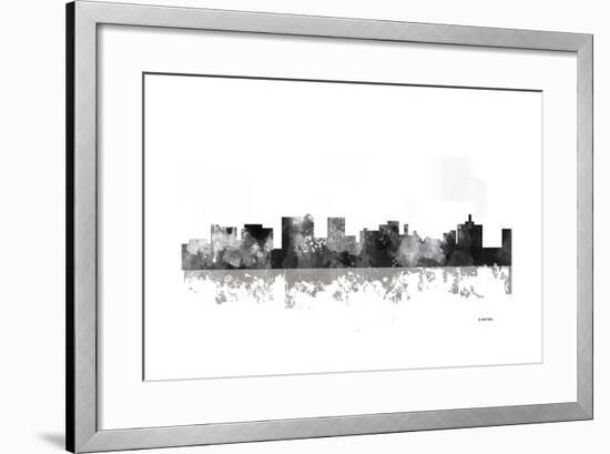 Topeka Kansas Skyline BG 1-Marlene Watson-Framed Giclee Print