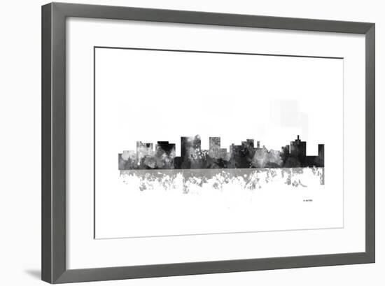 Topeka Kansas Skyline BG 1-Marlene Watson-Framed Giclee Print