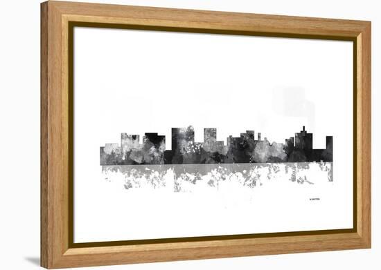 Topeka Kansas Skyline BG 1-Marlene Watson-Framed Premier Image Canvas