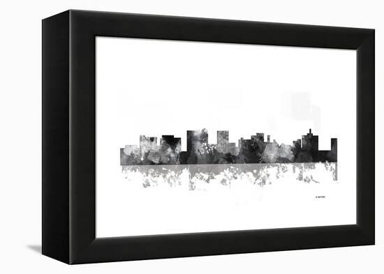 Topeka Kansas Skyline BG 1-Marlene Watson-Framed Premier Image Canvas