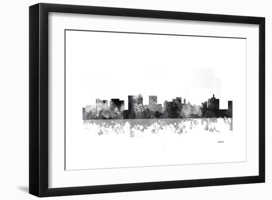 Topeka Kansas Skyline BG 1-Marlene Watson-Framed Giclee Print