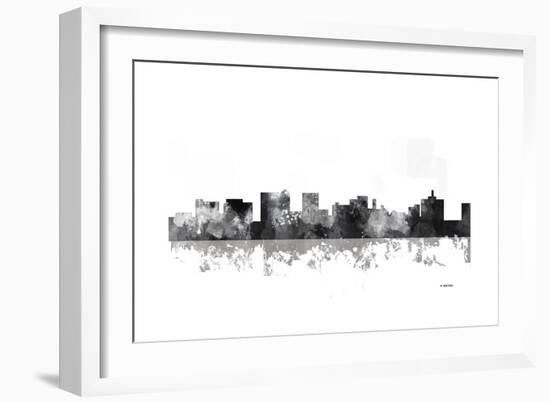 Topeka Kansas Skyline BG 1-Marlene Watson-Framed Giclee Print