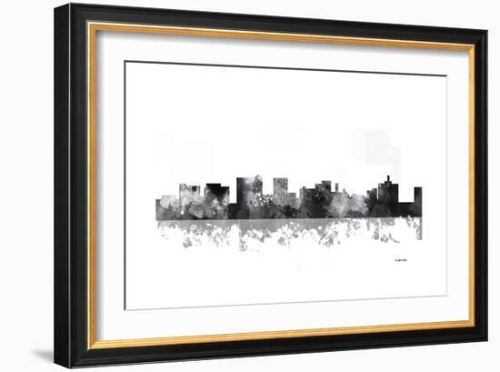 Topeka Kansas Skyline BG 1-Marlene Watson-Framed Giclee Print