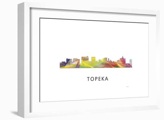 Topeka Kansas Skyline-Marlene Watson-Framed Giclee Print